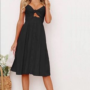 Black Summer Midi Dress
